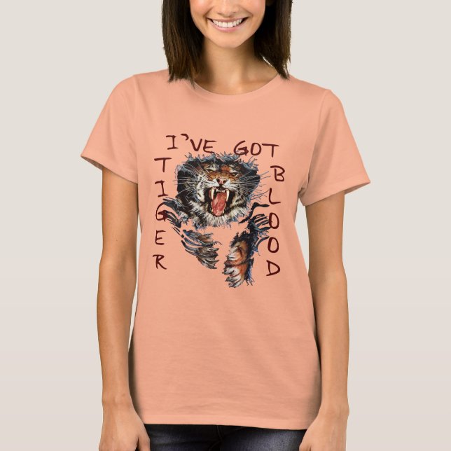 T-shirt J'ai du sang de tigre (Devant)