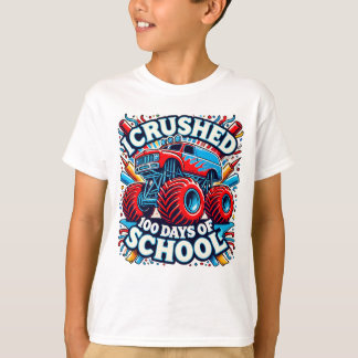 T-shirt J'Ai Écrasé 100 Jours De Camion Monster De L'École