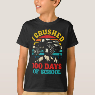 T-shirt J'Ai Écrasé 100 Jours De Camion Monster De L'École