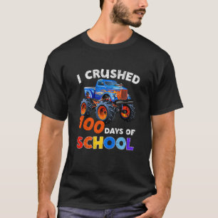 T-shirt J'Ai Écrasé 100 Jours De Camion Monster De L'École