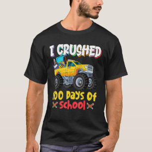 T-shirt J'Ai Écrasé 100 Jours De Camion Monster De L'École