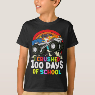 T-shirt J'Ai Écrasé 100 Jours De Camion Monster De L'École