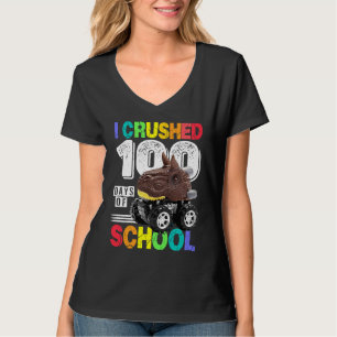 T-shirt J'ai écrasé 100 jours de camion monstre dinosaure
