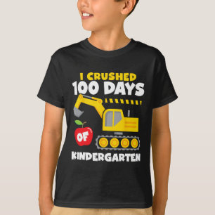 T-shirt J'Ai Écrasé 100 Jours De Construction D'École Kind