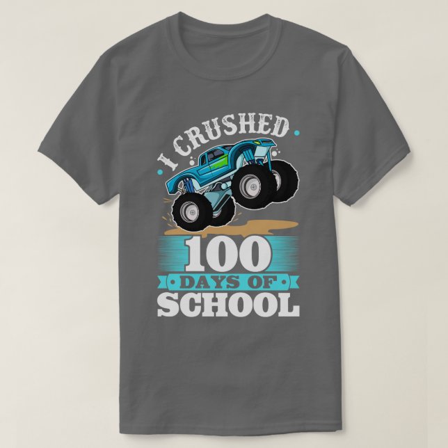 T-shirt J'ai écrasé 100 Jours de garçons d'école 100ème Jo (Design devant)