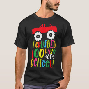 T-shirt J'Ai Écrasé 100 Jours De Garçons Scolaires Enfants