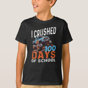 T-shirt J'Ai Écrasé 100 Jours De Garçons Scolaires Enfants