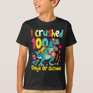 T-shirt J'ai écrasé 100 jours de l'école Dinosaur enfants 
