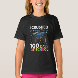 T-shirt J'ai écrasé 100 jours de l'école Monster Truck Boy