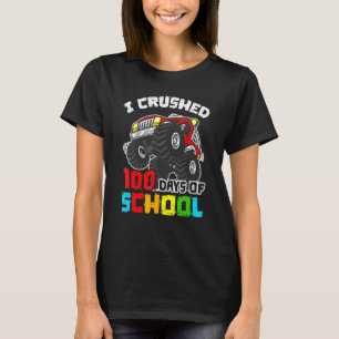T-shirt J'Ai Écrasé 100 Jours D'École 100E Jour De Monstre
