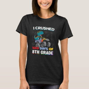 T-shirt J'ai écrasé 100 jours d'école 8e année Amour Dinos