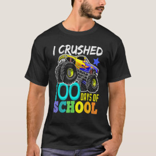 T-shirt J'ai écrasé 100 jours d'école camion monstre garç