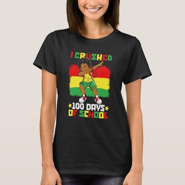 T-shirt J'Ai Écrasé 100 Jours D'École Présente Femmes Homm (Devant)