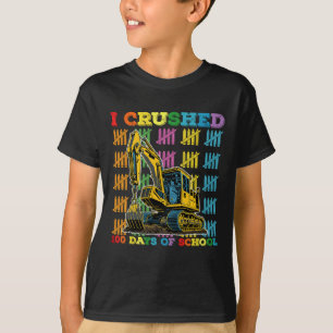 T-shirt J'ai écrasé 100 jours d'excavatrice de l'école