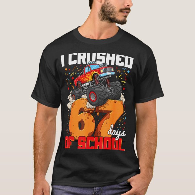 T-shirt J'ai écrasé 67 jours d'école Génération Alpha Argo (Devant)
