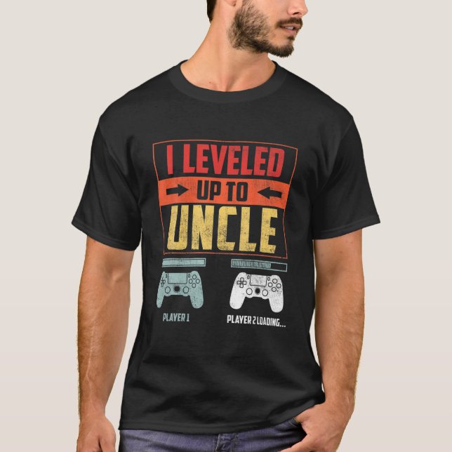 T-shirt J'Ai Élevé Jusqu'À Oncle Gamer Uncle Grossesse Ann (Devant)
