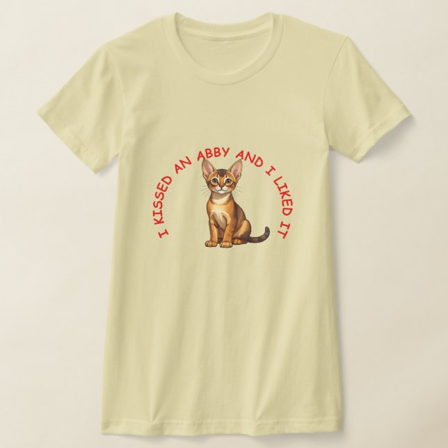T-shirt J'ai embrassé un chat abyssinien (Poser)