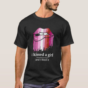 T-shirt J'Ai Embrassé Une Fille Et J'Ai Aimé Ça Lèvres Bi
