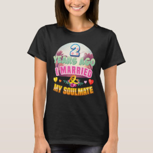 T-shirt J'Ai Épousé Mon Âne Il Y A 2 Ans 2e Mariage Anni