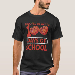 T-shirt J'Ai Espéré Mon Chemin À 100 Jours De Basket-Ball