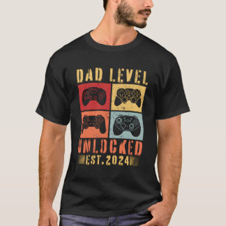 T-shirt J'Ai Été Jusqu'À Papa 2024 Promu À Papa Niveau U