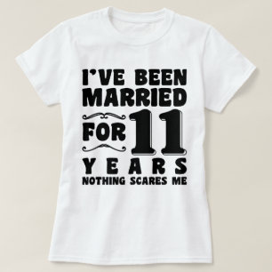 T-shirt J'ai été marié pendant 11 ans Fête de mariage drôl