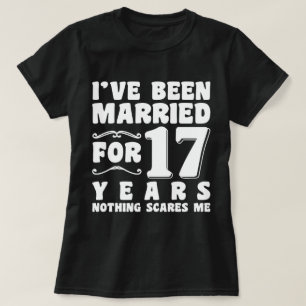 T-shirt J'ai été marié pendant 17 ans Fête de mariage drôl