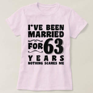 T-shirt J'ai été marié pendant 63 ans Cadeau de fiançaille