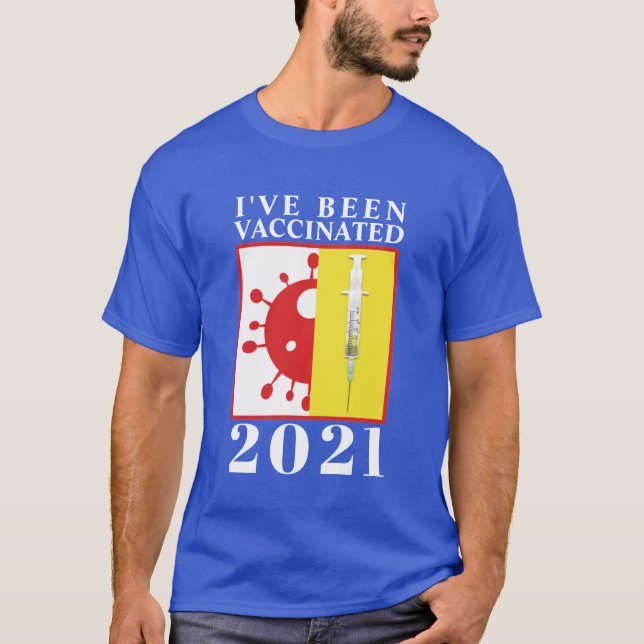 T-shirt J'ai été vacciné pour le 19 novembre 2021 (Devant)