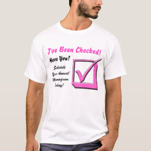 T-shirt J'ai été vérifié ! Conscience de cancer du sei