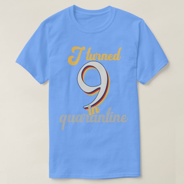 T-shirt J'ai eu 9 ans en 9e anniversaire (Design devant)