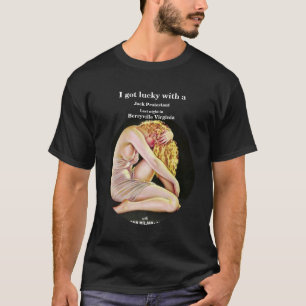 T-shirt J'ai eu de la chance avec un Jack Protestant la nu
