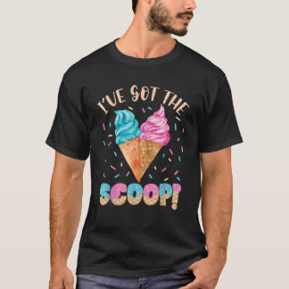 T-shirt J'ai eu Scoop Genre Reveal Crème glacée Thème