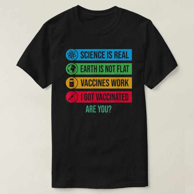 T-shirt J'Ai Eu Vaccin Pro Vaccine Cute Science Et (Design devant)