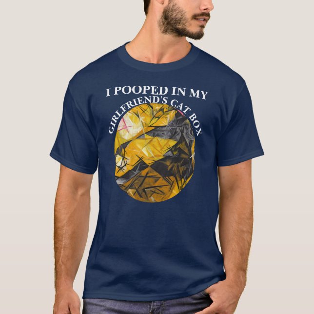 T-SHIRT J'AI FAIT CA DANS LA LITIÈRE DE MA COPINE (Devant)