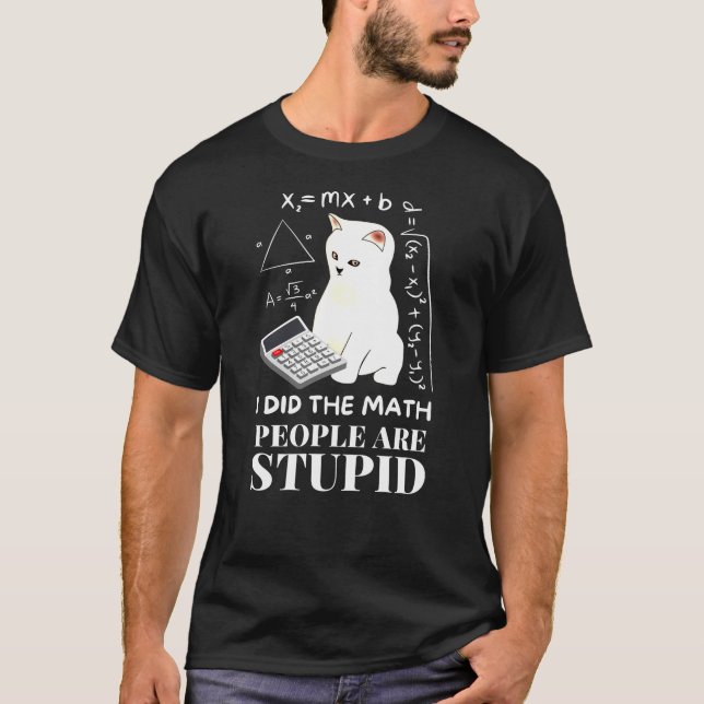 T-shirt J'Ai Fait Le Math Drôle Chat (Devant)