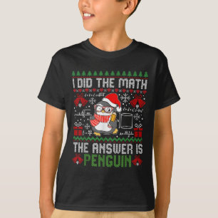 T-shirt J'Ai Fait Le Mathe La Réponse Est Penguin Ugly Mat