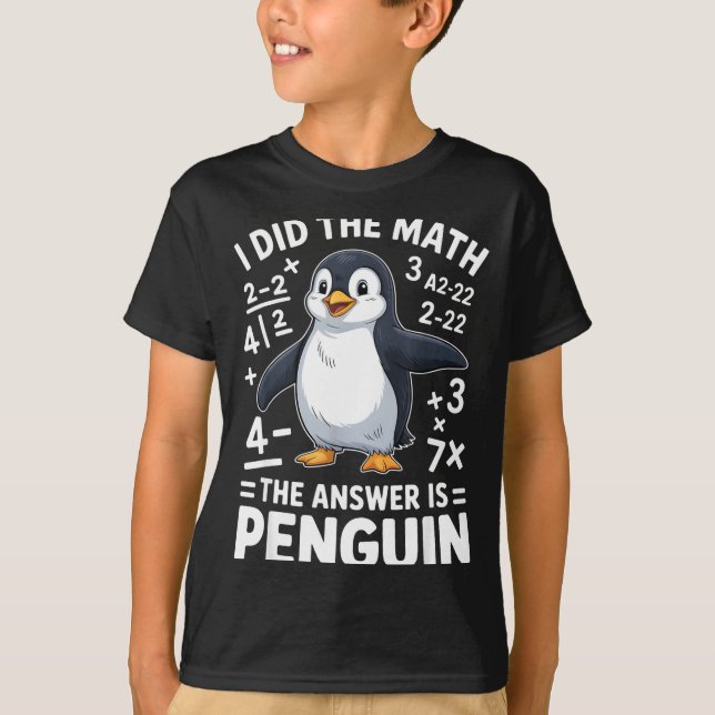 T-shirt J'ai fait le pingouin de maths Drôle Professeur d' (Devant)
