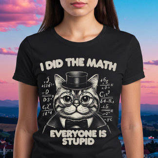 T-shirt J'ai fait les maths Tout le monde est stupide