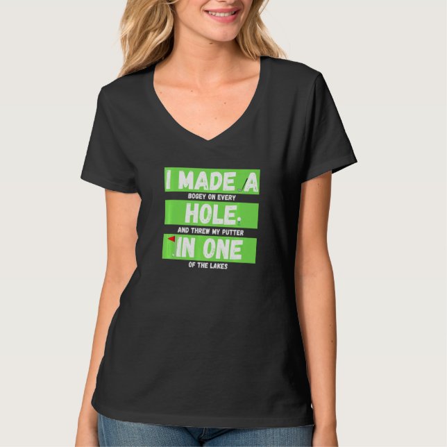 T-shirt J'Ai Fait Un Trou Dans Un Golf & Master Golf (Devant)