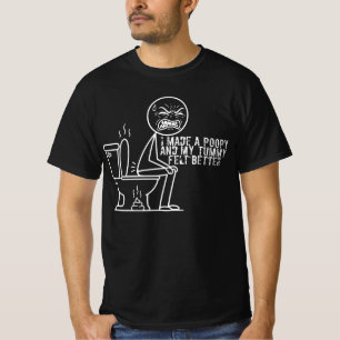 T-shirt j'ai fait une caca et mon ventre allait mieux
