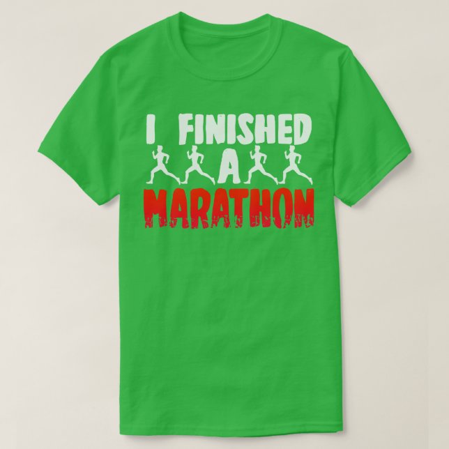 T-shirt J'Ai Fini Un Marathon (Design devant)