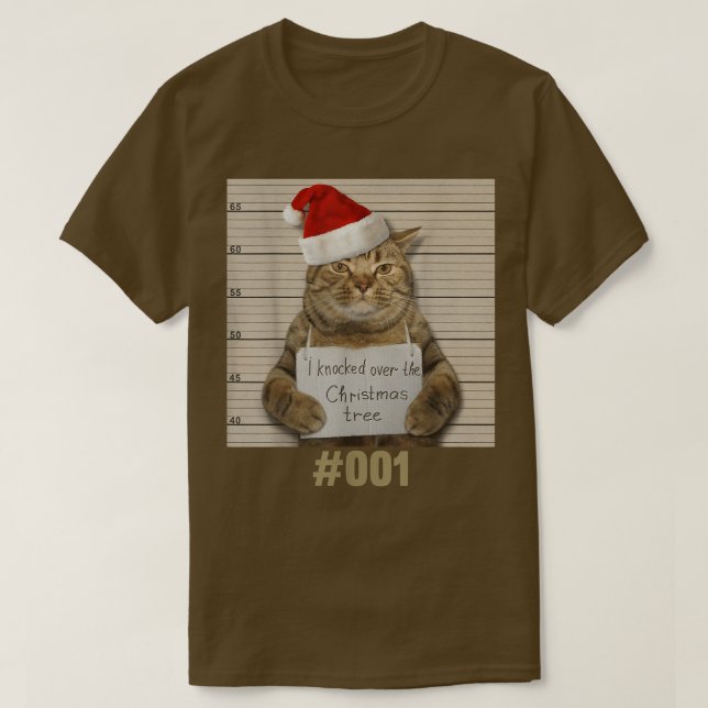 T-shirt J'Ai Frappé L'Arbre De Noël, Amoureux des chats333 (Design devant)