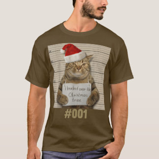 T-shirt J'Ai Frappé L'Arbre De Noël, Amoureux des chats333