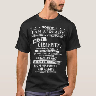 T-shirt J'ai Freaking Crazy Girlfriend né en juillet