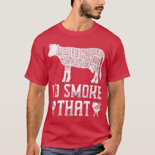 T-shirt J'ai fumé que vache barbecue pour les pères Grillm
