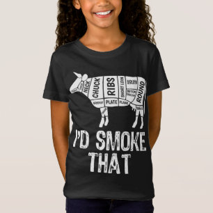 T-Shirt J'Ai Fumé Que Vache BBQ Fumer Grillation Barbecue