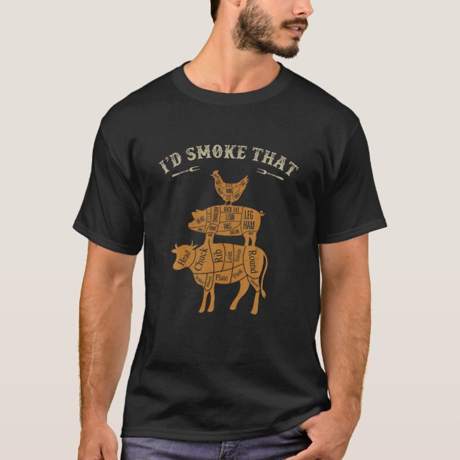 T-shirt J'Ai Fumé Qui Mène À Fumer Drôle Moi Sortir (Devant)