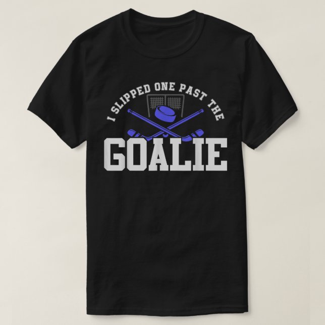T-shirt J'ai glissé un passé Le hockey gardien de but gros (Design devant)
