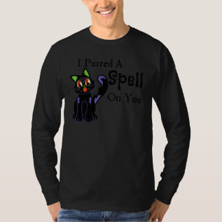 T-shirt J'ai Jeté Un Sortilège Sur Vous Chat Noir Rétro Ha